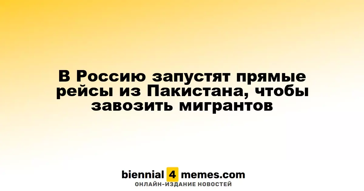 Прямые рейсы из Пакистана в Россию: начало обсуждений для перевозки мигрантов