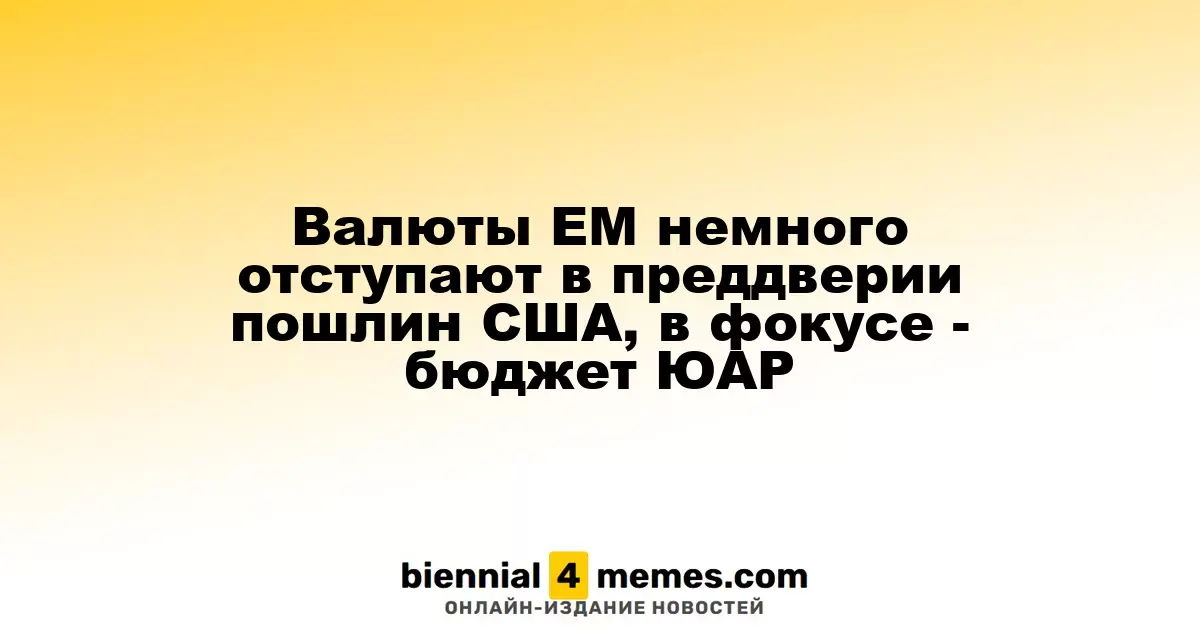 Валюты развивающихся стран слегка снижаются на фоне ожидаемых пошлин США, внимание на бюджет ЮАР