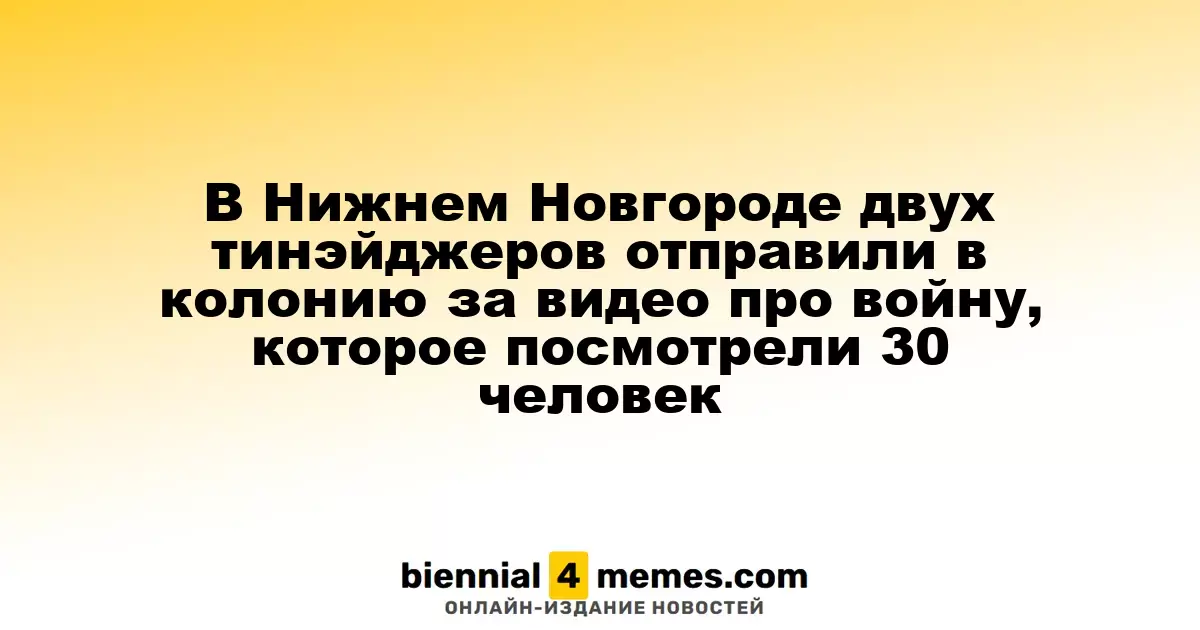 В Нижнем Новгороде двоих подростков приговорили к колонии за видео о войне с 30 просмотрами
