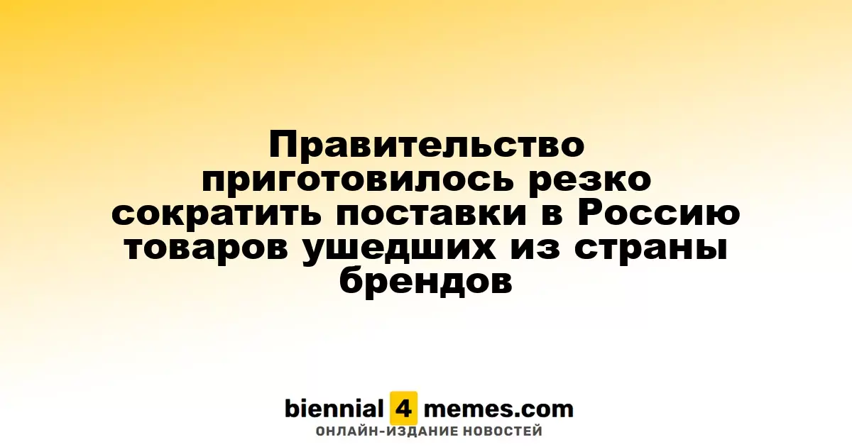 Государство намерено существенно ограничить параллельный импорт товаров от ушедших брендов в Россию