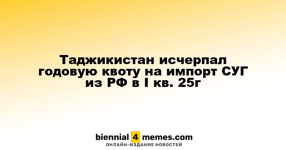 Таджикистан полностью использовал годовую квоту на импорт СУГ из России в первом квартале 2025 года