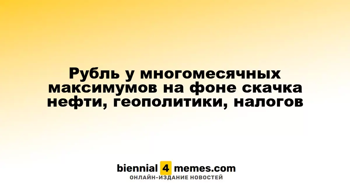 Рубль достигает многомесячных максимумов на фоне роста цен на нефть, геополитических событий и налоговых сроков