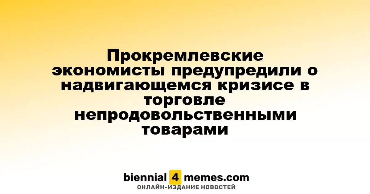 Прокремлевские экономисты предупредили о надвигающемся кризисе в торговле непродовольственными товарами
