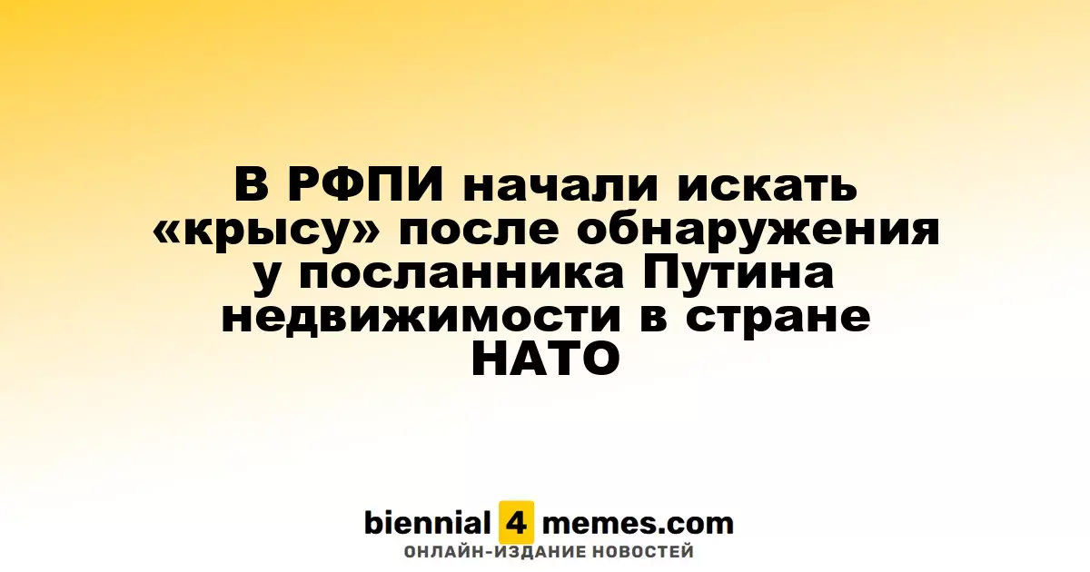 В РФПИ начали расследование после выявления недвижимости у представителя Путина в странах НАТО