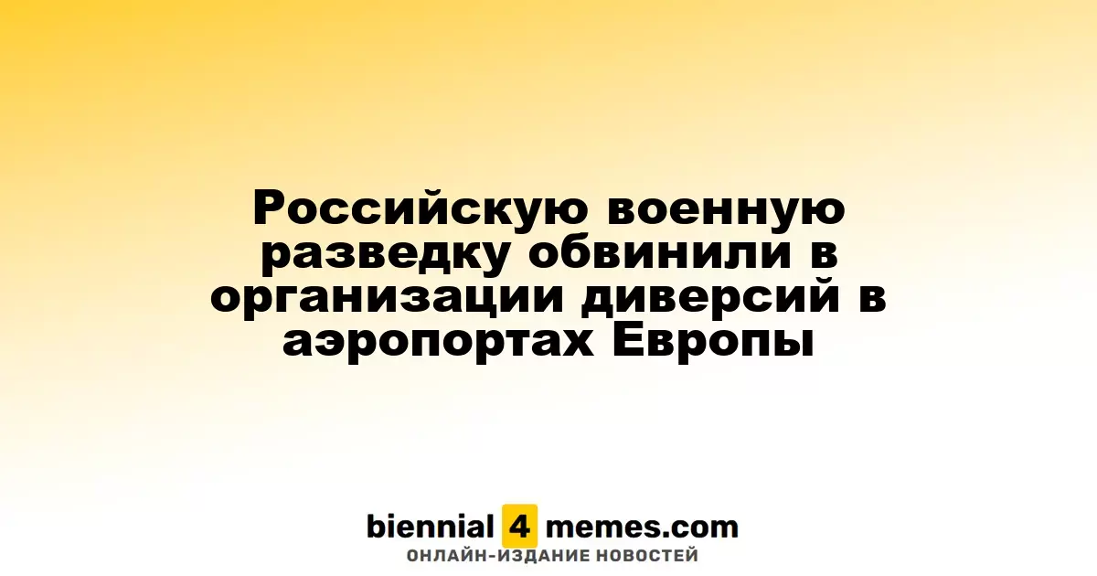 Европейские спецслужбы указывают на связь российских разведчиков с диверсиями в аэропортах
