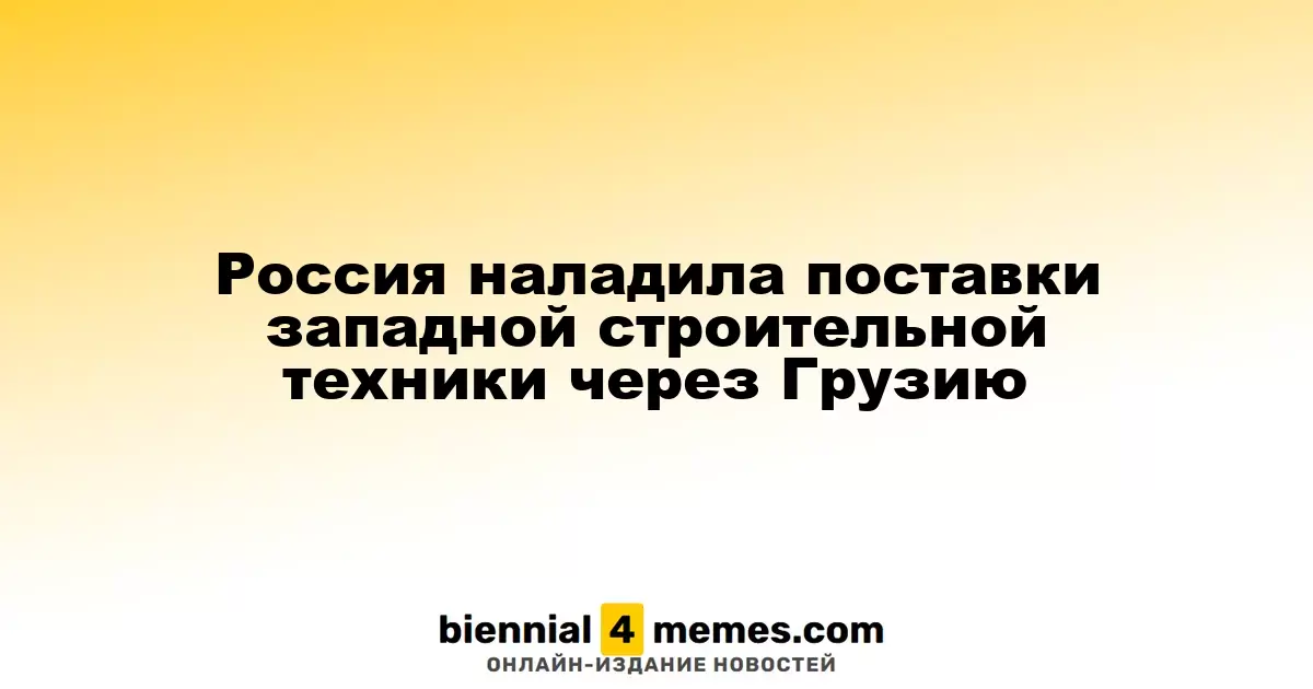 Россия организовала импорт западной строительной техники через Грузию