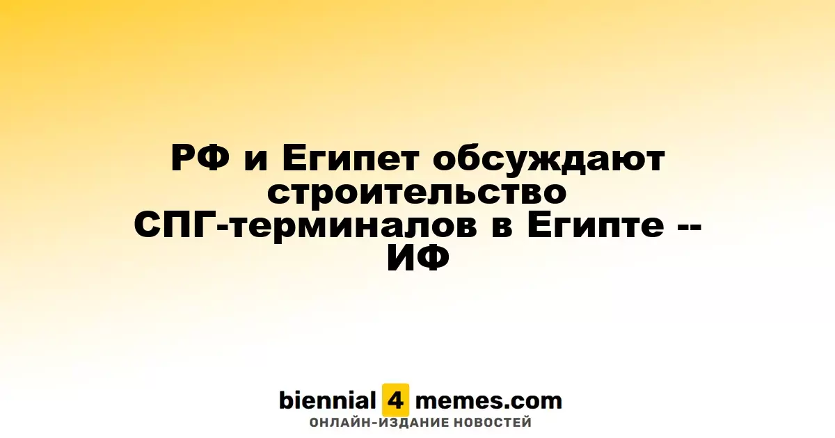 Россия и Египет рассматривают возможность строительства терминалов СПГ