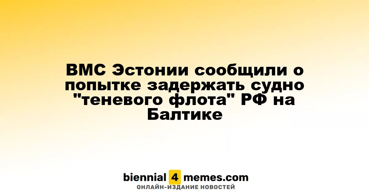 Эстонские ВМС сообщили о попытке перехвата судна 'теневого флота' РФ в Балтийском море