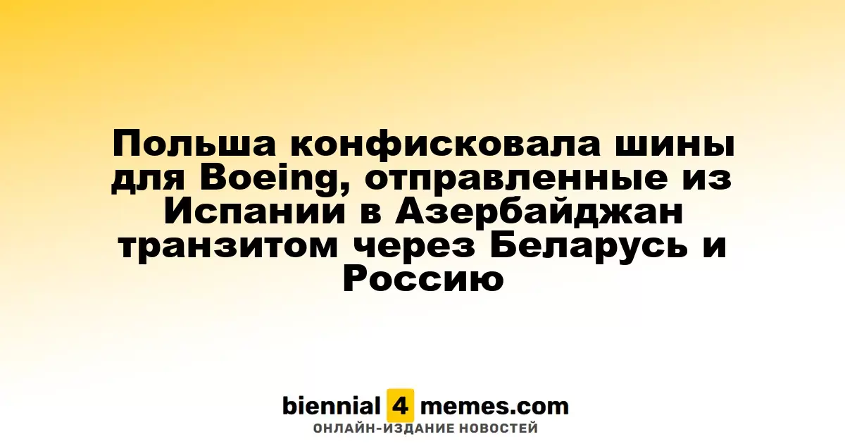 Польша изъяла шины для Boeing, направлявшиеся из Испании в Азербайджан через Беларусь и Россию