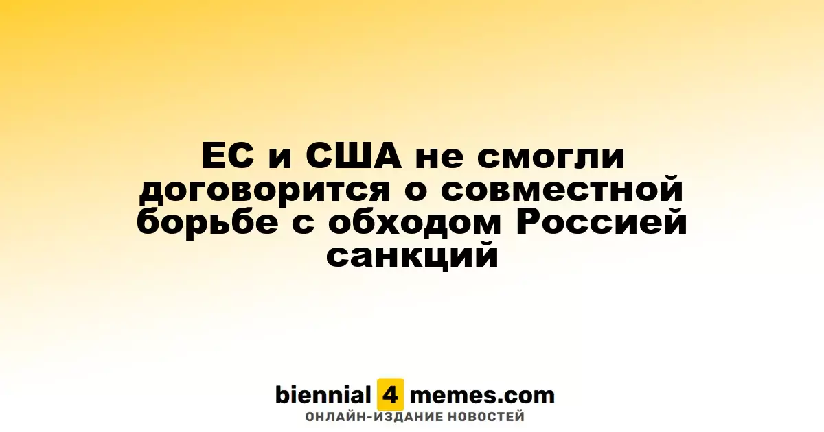 ЕС и США не смогли договорится о совместной борьбе с обходом Россией санкций