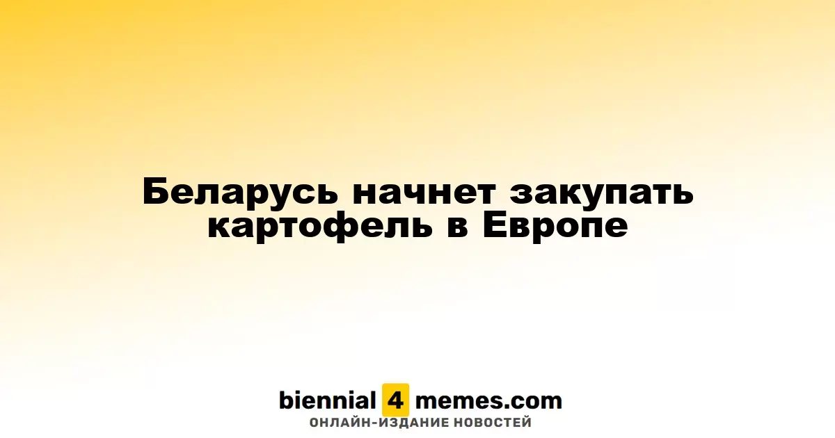 Беларусь начнет импортировать картофель из стран Европы