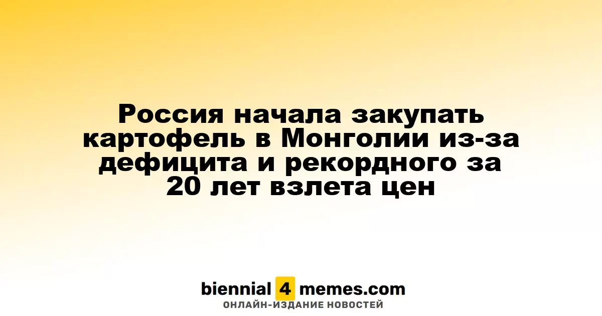 Россия начала импортировать картофель из Монголии из-за нехватки и рекордного роста цен
