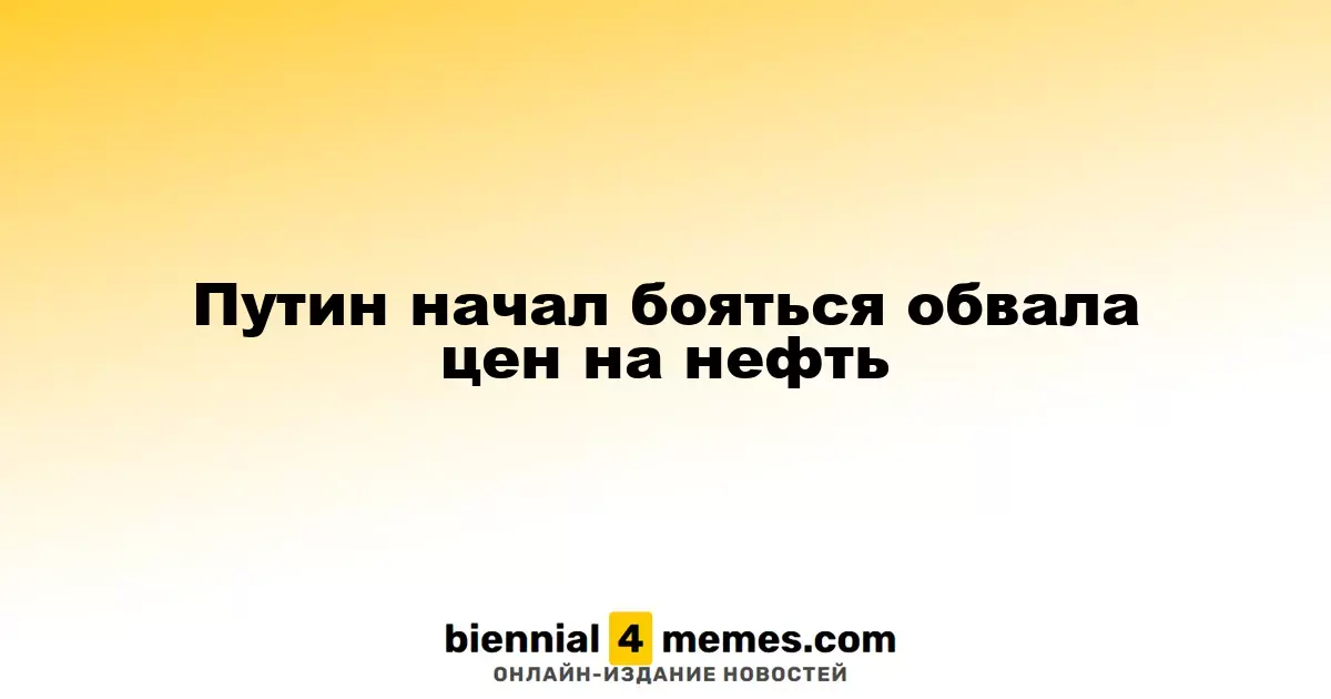 Путин выражает опасения по поводу возможного падения цен на нефть