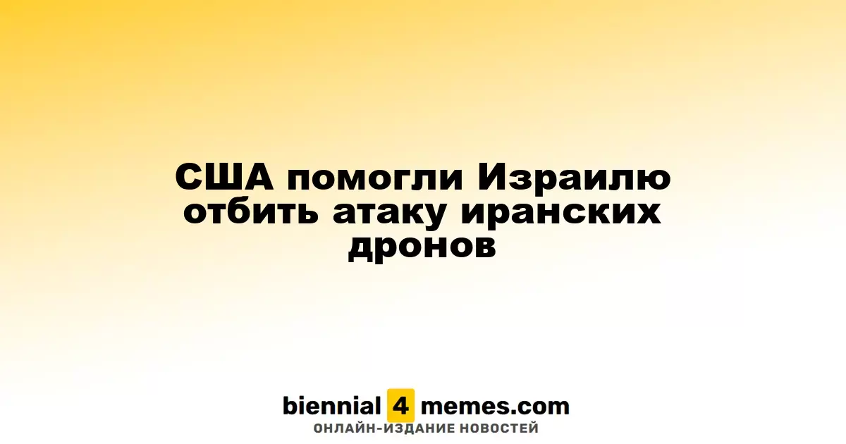 США поддержали Израиль в отражении атаки иранских беспилотников