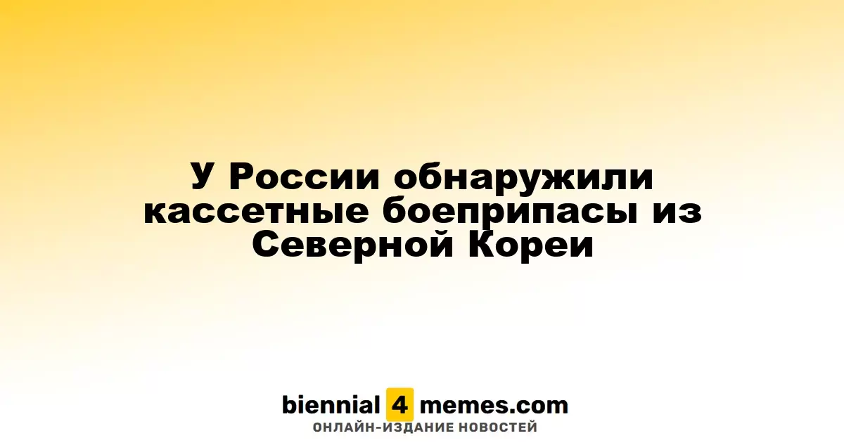 У России обнаружили кассетные боеприпасы из Северной Кореи