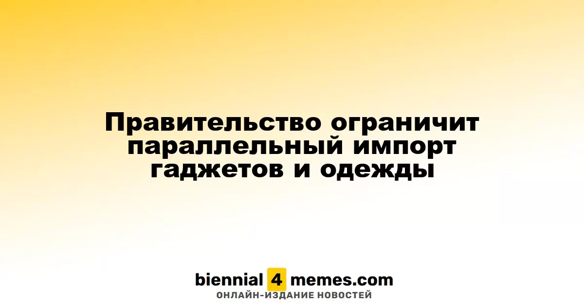 Правительство России ужесточает меры по параллельному импорту электроники и одежды