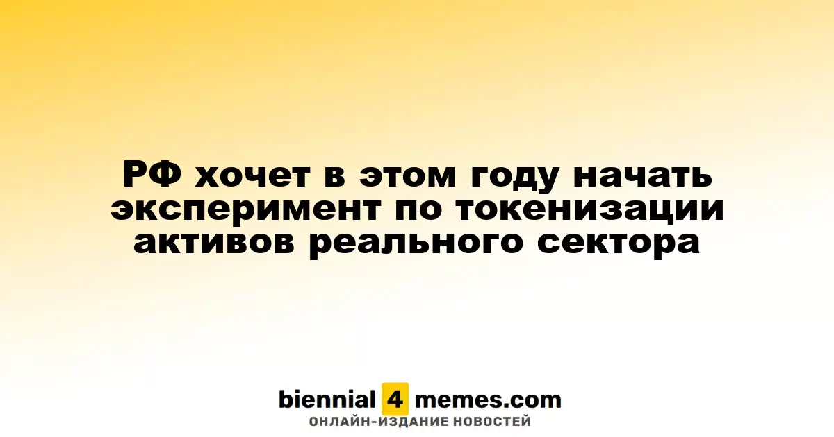 Россия планирует в этом году запустить эксперимент по токенизации активов из реального сектора