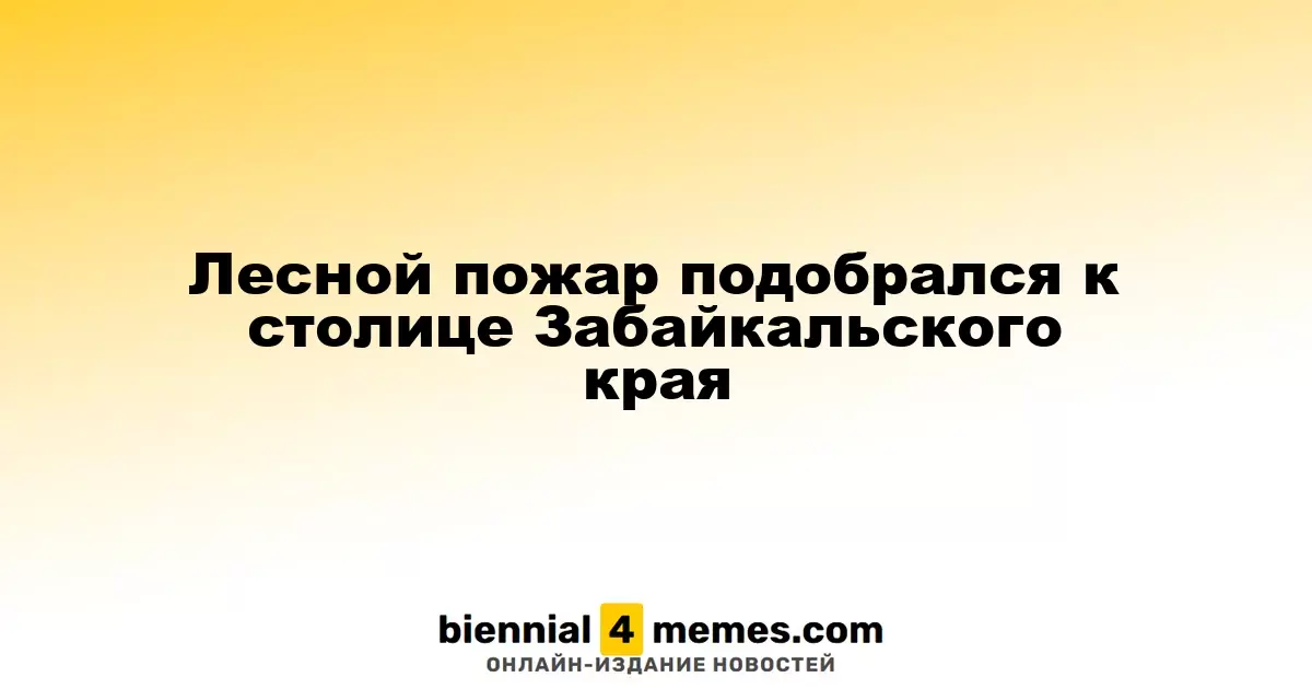 Лесной пожар подобрался к столице Забайкальского края