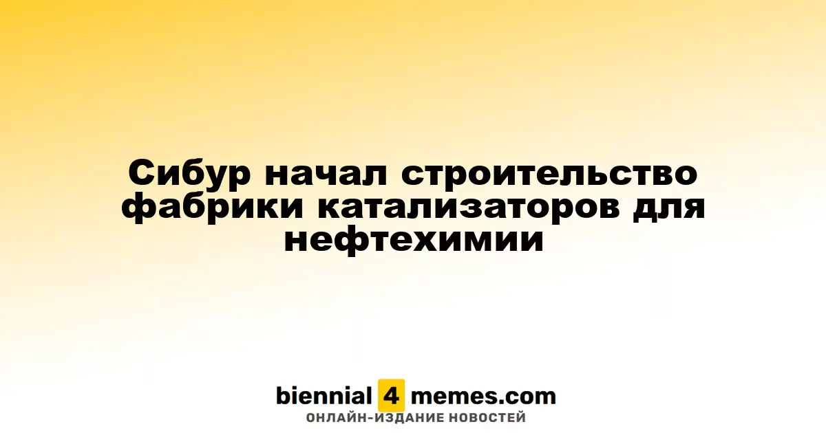 Сибур начал строительство фабрики катализаторов для нефтехимии