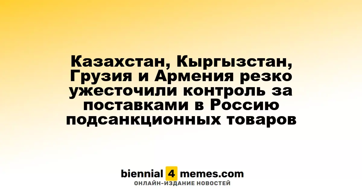 Казахстан, Кыргызстан, Грузия и Армения резко ужесточили контроль за поставками в Россию подсанкционных товаров