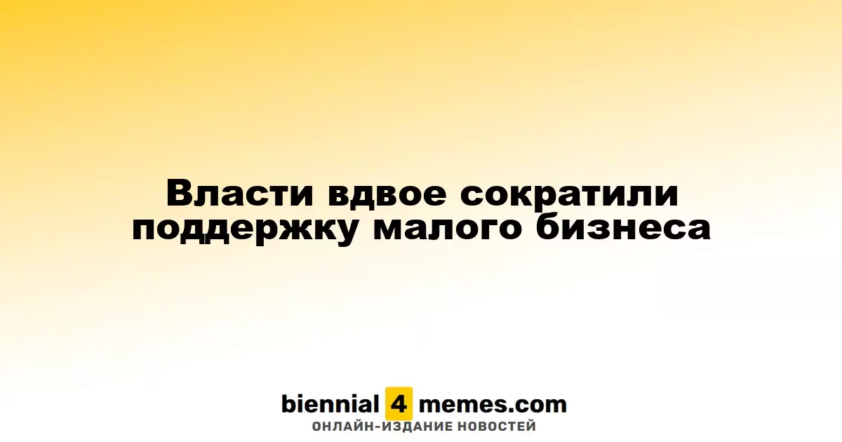 Власти вдвое сократили поддержку малого бизнеса