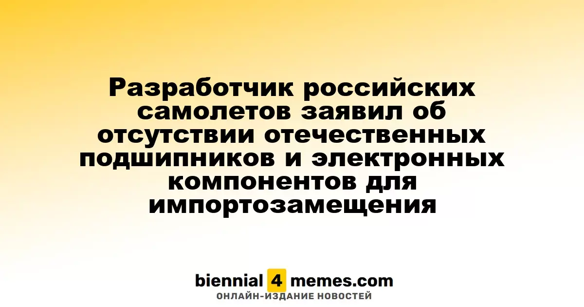Разработчик российских самолетов заявил об отсутствии отечественных подшипников и электронных компонентов для импортозамещения