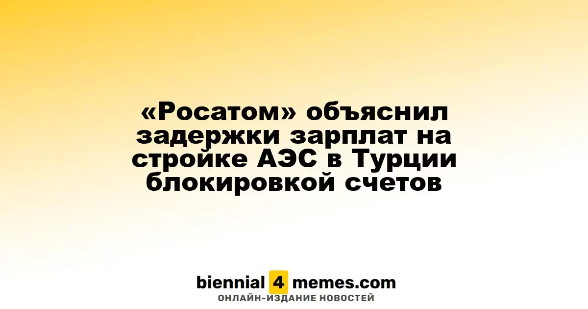 «Росатом» объяснил задержки зарплат на стройке АЭС в Турции блокировкой счетов