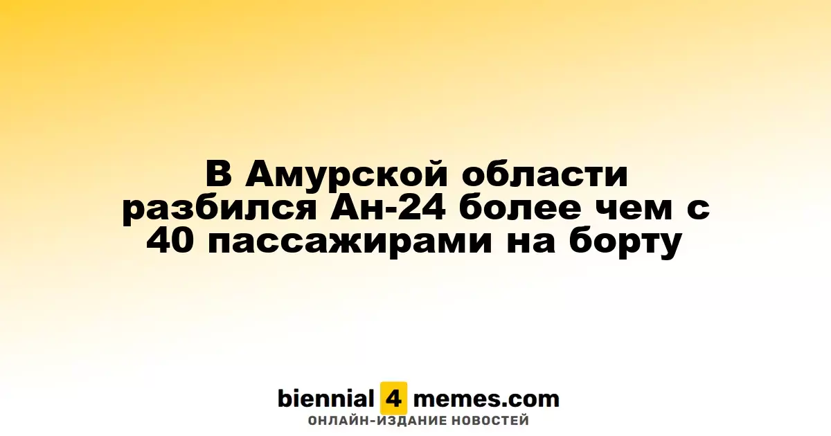 В Амурской области разбился Ан-24 более чем с 40 пассажирами на борту