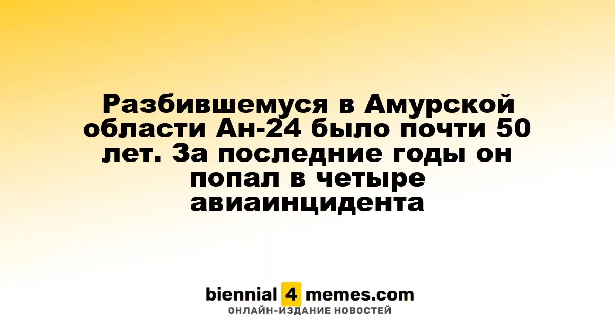 Разбившемуся в Амурской области Ан-24 было почти 50 лет. За последние годы он попал в четыре авиаинцидента