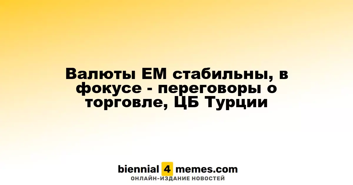 Валюты ЕМ стабильны, в фокусе - переговоры о торговле, ЦБ Турции