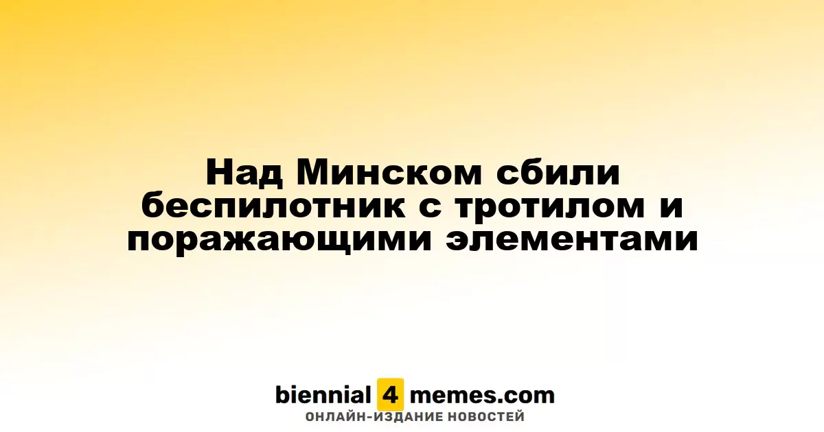 Над Минском сбили беспилотник с тротилом и поражающими элементами