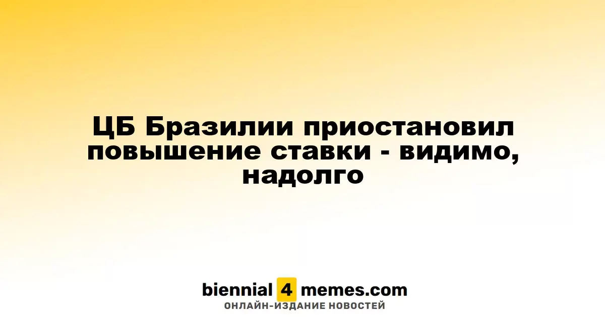 ЦБ Бразилии приостановил повышение ставки - видимо, надолго