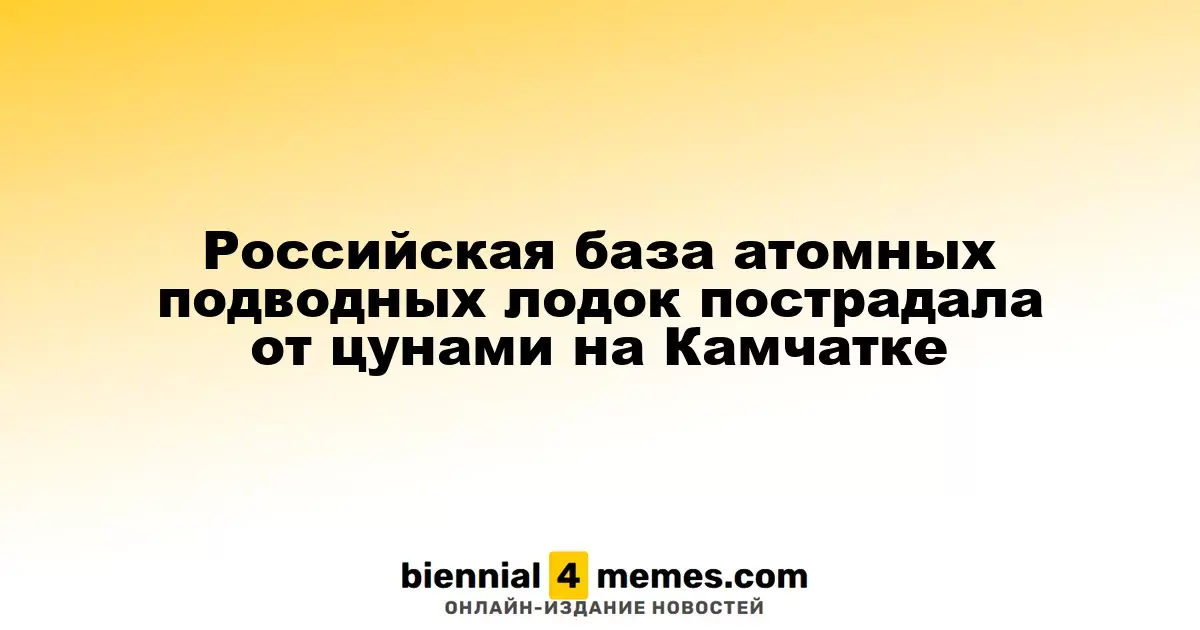 Российская база атомных подводных лодок пострадала от цунами на Камчатке
