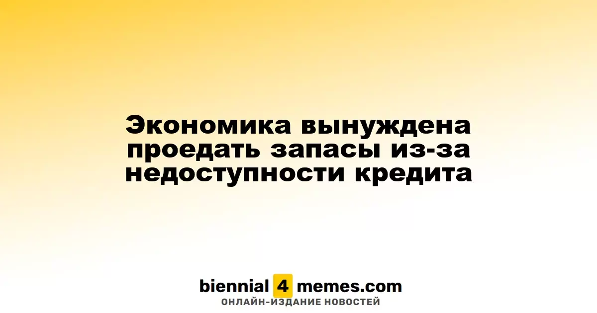 Экономика вынуждена проедать запасы из-за недоступности кредита