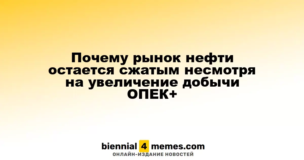 Почему рынок нефти остается сжатым несмотря на увеличение добычи ОПЕК+