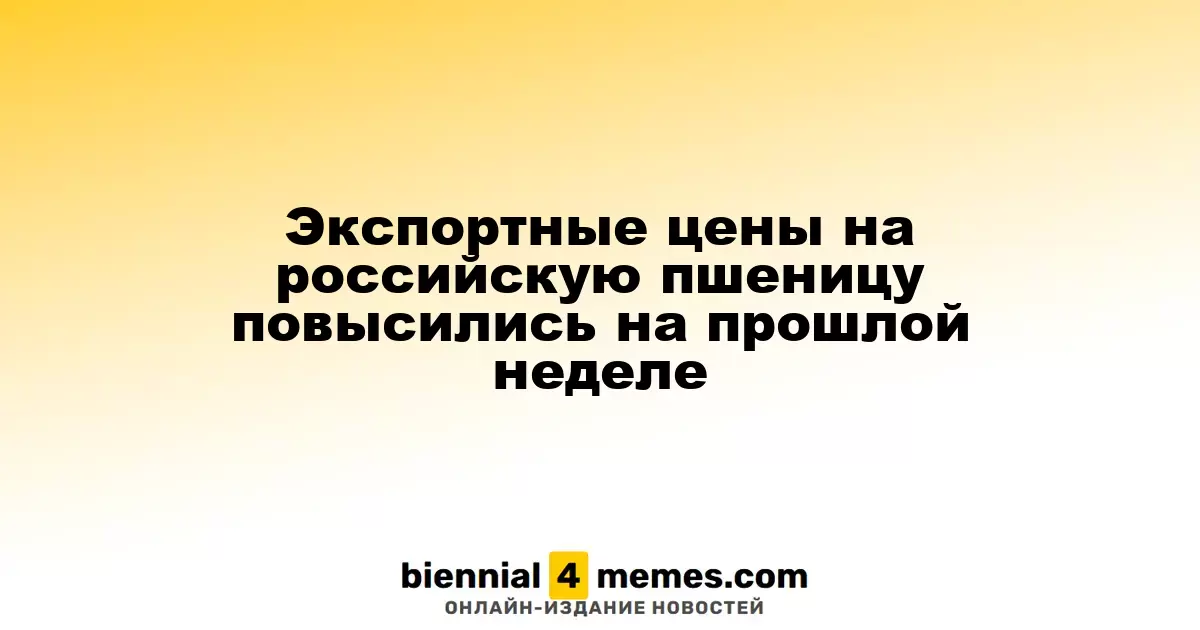 Экспортные цены на российскую пшеницу повысились на прошлой неделе