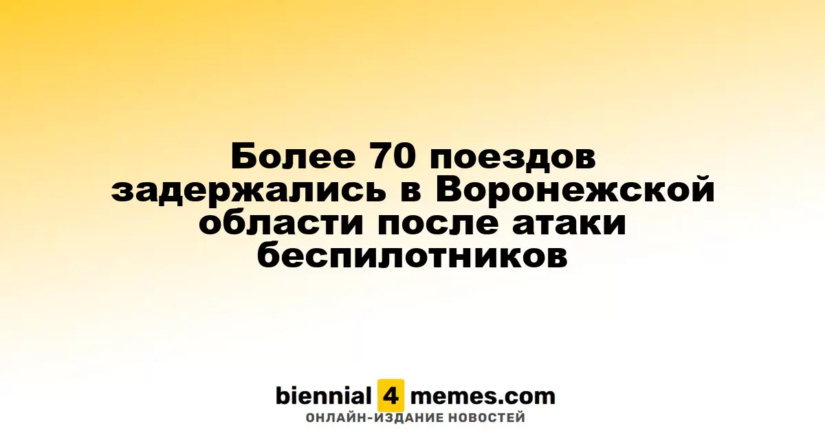 Более 70 поездов задержались в Воронежской области после атаки беспилотников