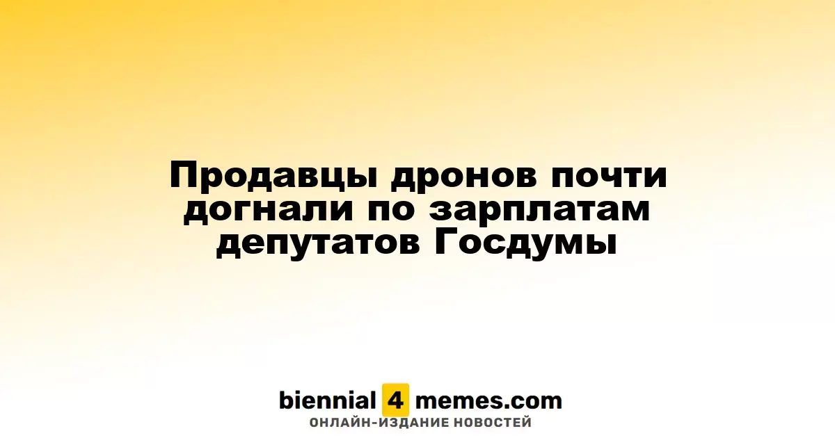 Продавцы дронов почти догнали по зарплатам депутатов Госдумы