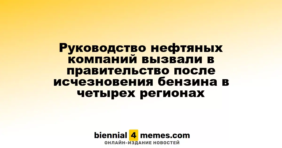 Руководство нефтяных компаний вызвали в правительство после исчезновения бензина в четырех регионах