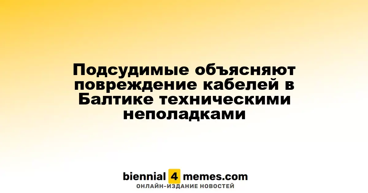Подсудимые объясняют повреждение кабелей в Балтике техническими неполадками