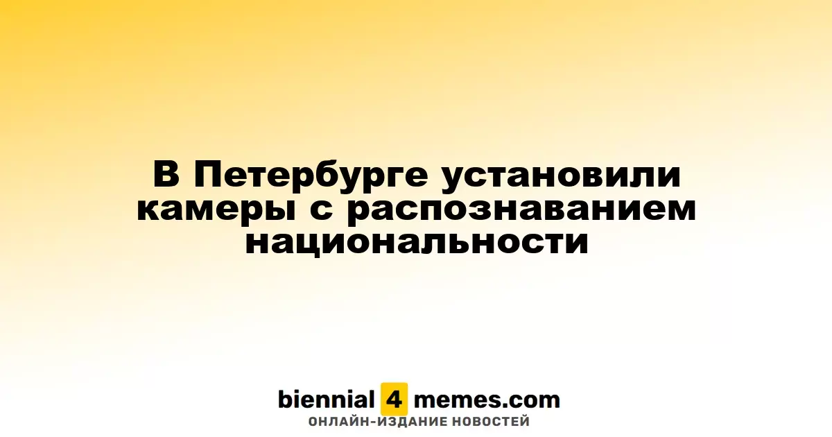 В Петербурге установили камеры с распознаванием национальности