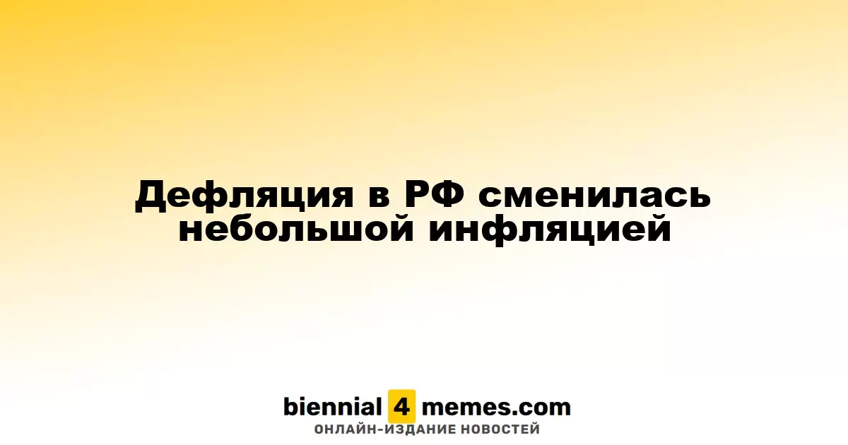 Инфляция вновь проявилась в РФ после периода дефляции