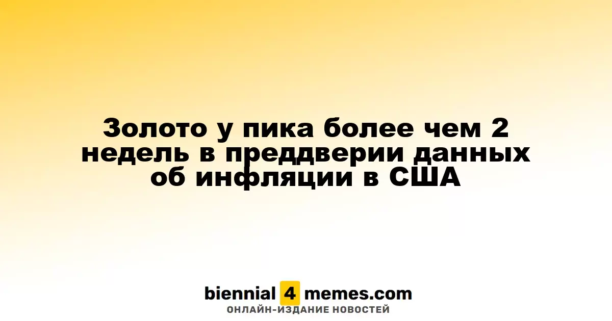 Золото у пика более чем 2 недель в преддверии данных об инфляции в США