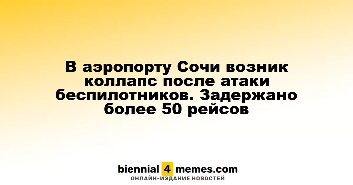 В аэропорту Сочи возник коллапс после атаки беспилотников. Задержано более 50 рейсов