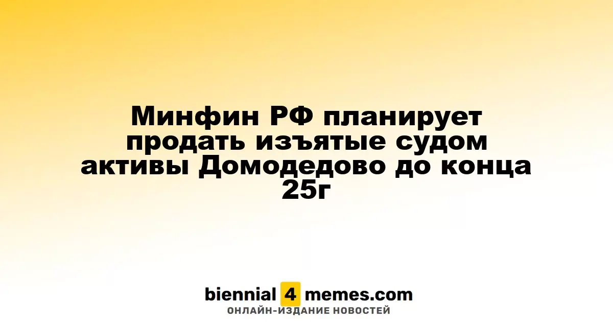 Министерство финансов России намерено реализовать активы аэропорта Домодедово до конца 2025 года
