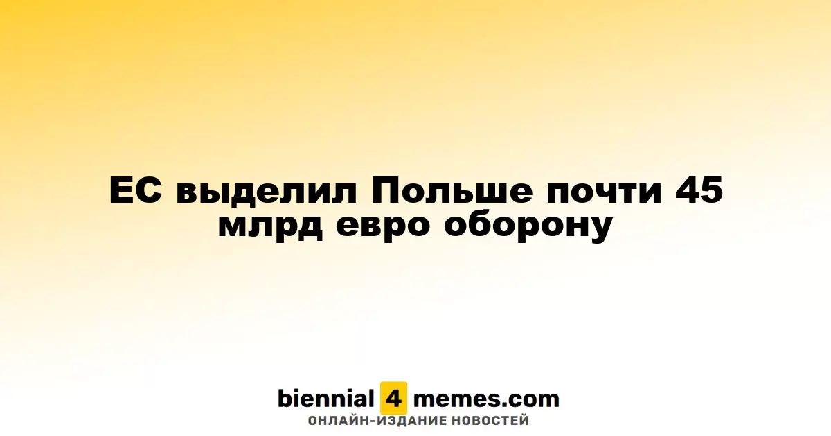ЕС предоставил Польше почти 45 миллиардов евро на оборону