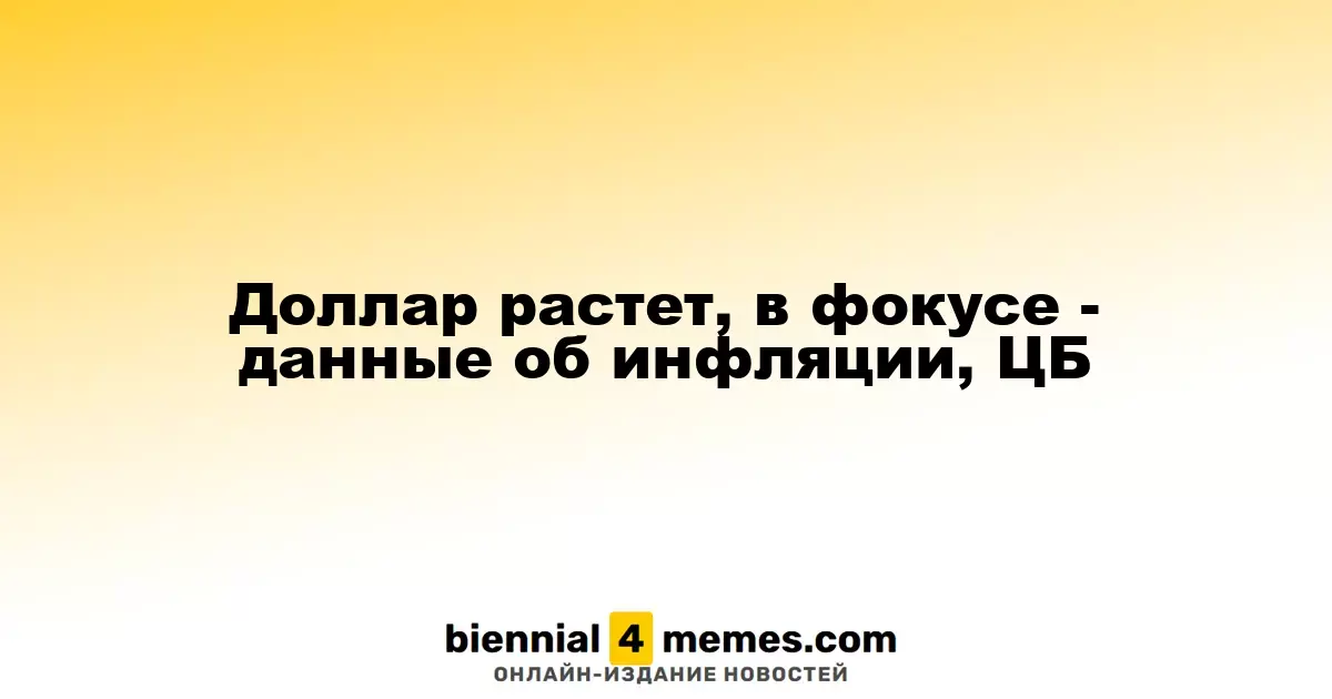 Доллар укрепляется на фоне ожиданий данных по инфляции и решений ЦБ
