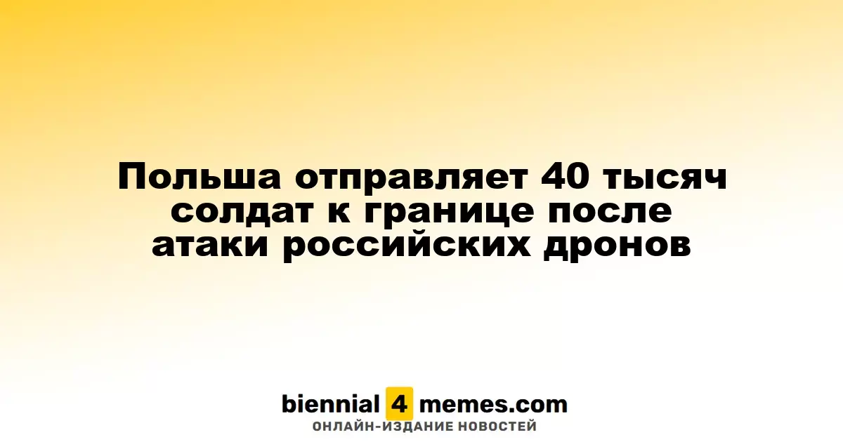 Польша стягивает 40 тысяч военнослужащих к границам после инцидента с российскими дронами