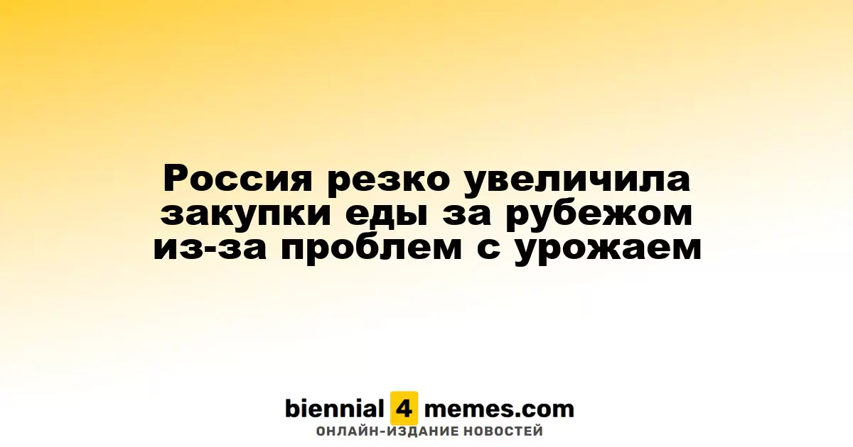 Россия значительно увеличила импорт продуктов питания из-за неурожая
