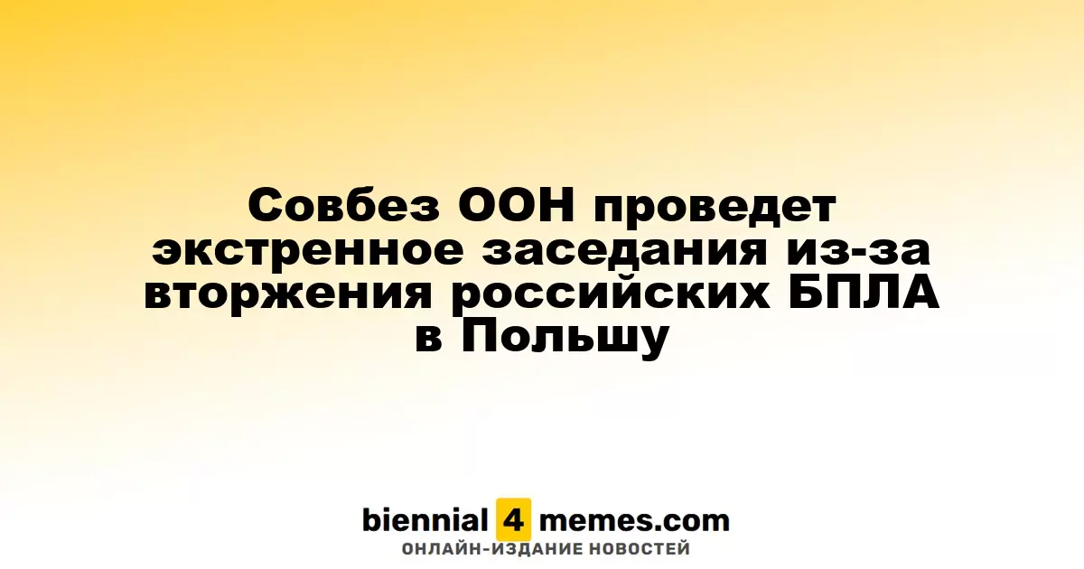 Совбез ООН проведет экстренное заседания из-за вторжения российских БПЛА в Польшу
